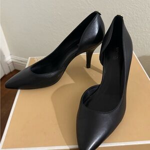 Michael Kors Black Leather Heels Timeless Design